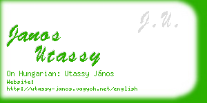 janos utassy business card